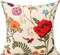 Set of 4 outdoor patio throw pillow covers in 18 x 18 inch size, featuring cheerful spring and summer garden floral designs, perfect for farmhouse style décor on outdoor furniture such as benches, chairs, swings, deep seats, beds, couches, and sofas